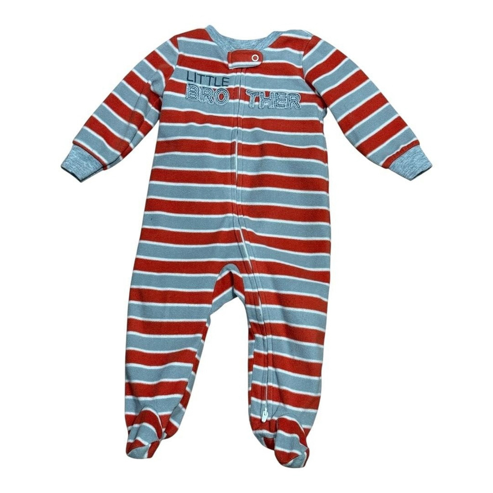 Child Of Mine By Carter's Little Brother Pajamas 6-9 Months Fleece Zip Footed